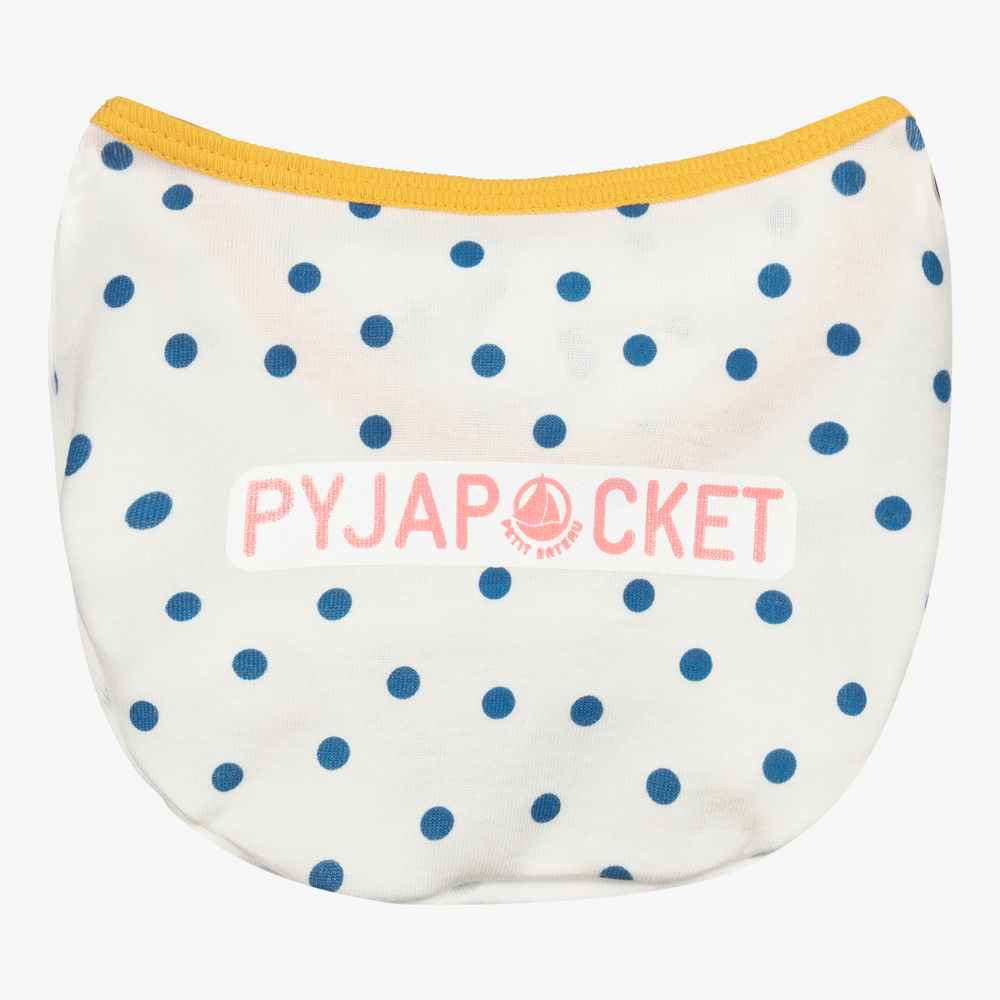 Petit Bateau-Ivory & Blue Polka Dot Pyjamas | Childrensalon Outlet