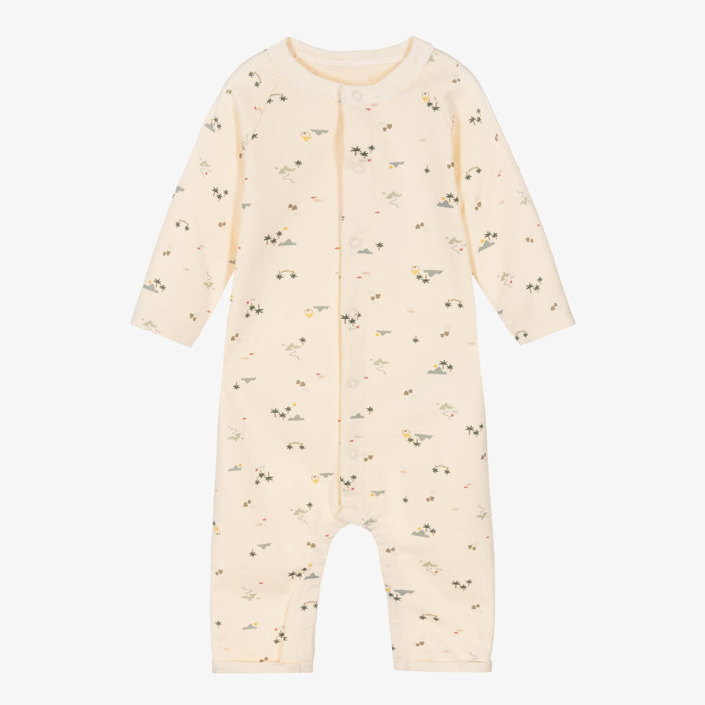 Petit Bateau - Ivory Cotton Baby Romper | Childrensalon