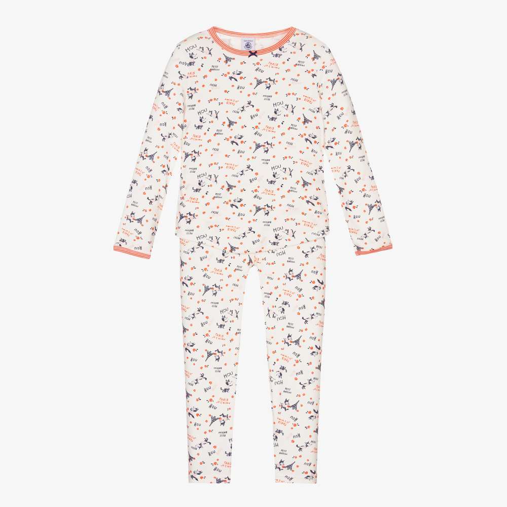 Petit Bateau - Ivory Organic Cotton Pyjamas | Childrensalon