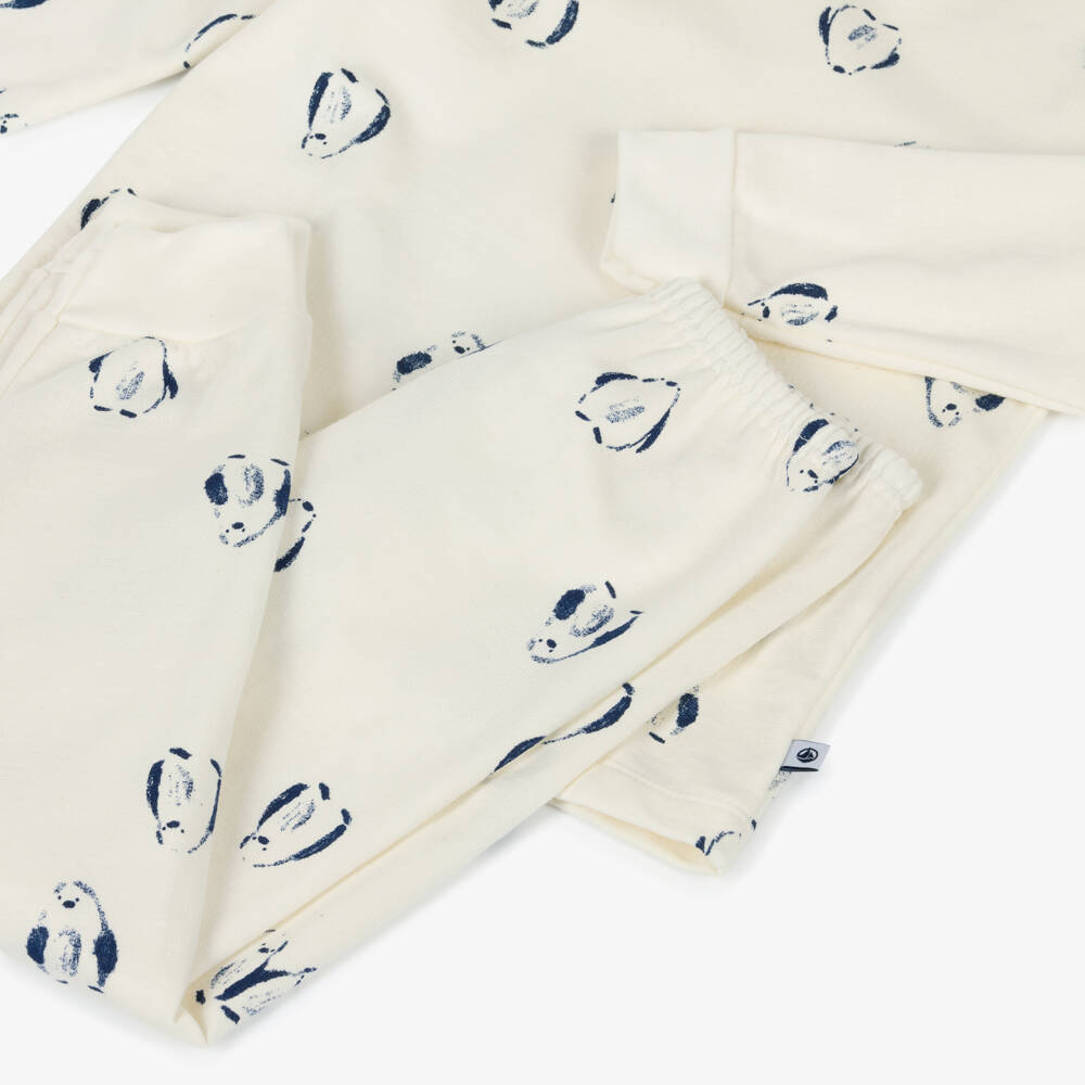 Petit Bateau-Ivory Penguins Aop Pyjama | Childrensalon Outlet