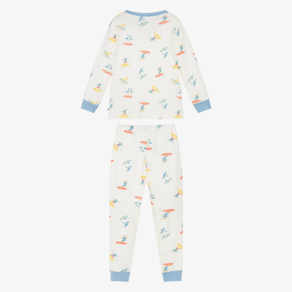 Petit Bateau-Ivory Shark Adventure Sleep Set | Childrensalon Outlet