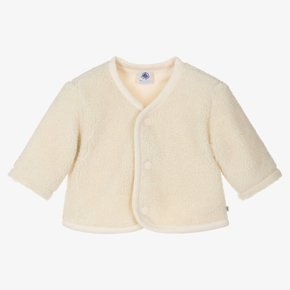 Petit Bateau-Ivory Sherpa Jacket | Childrensalon Outlet