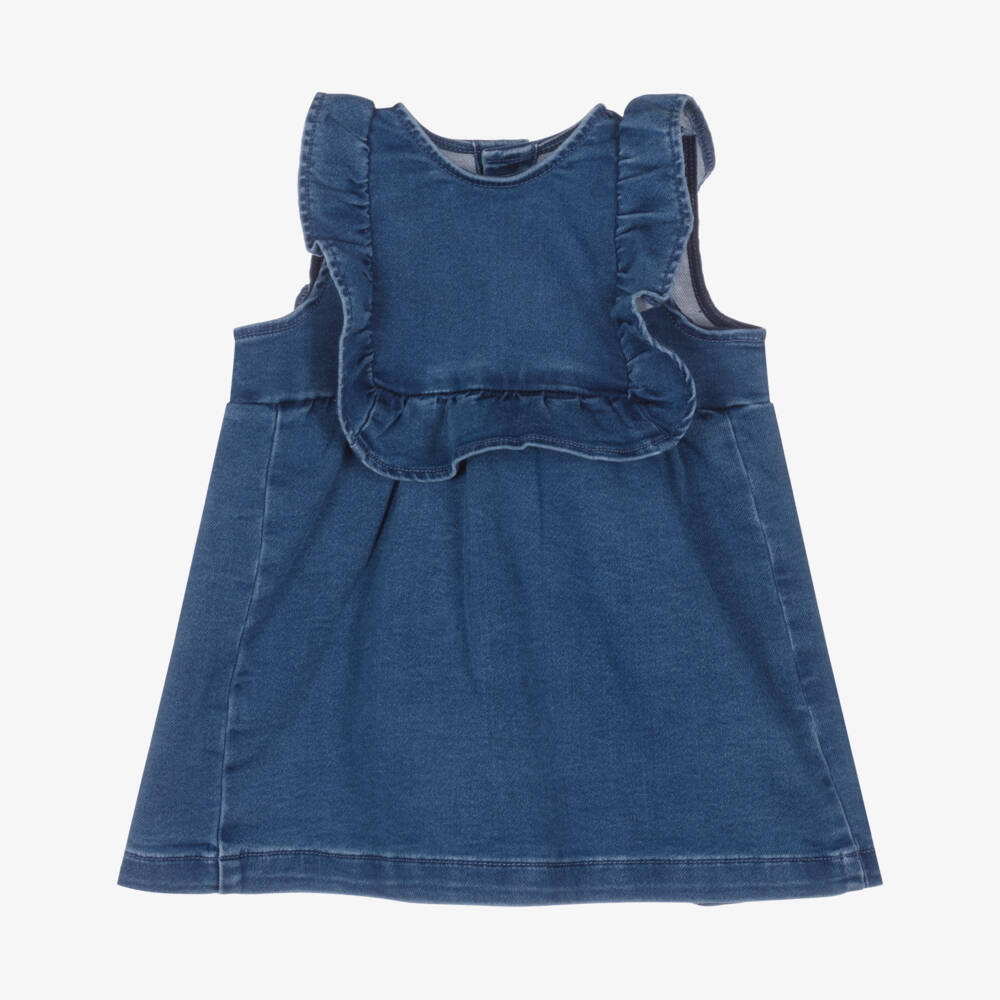 Petit Bateau-Little Ladies Soft Denim Frock | Childrensalon Outlet