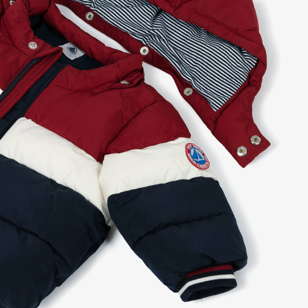 Petit Bateau-Navy Colour Block Short Jacket | Childrensalon Outlet