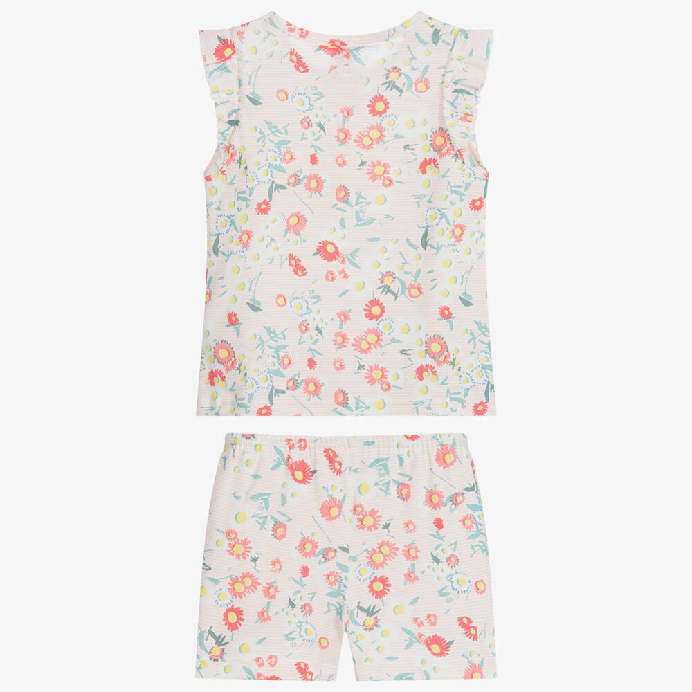 Schlafanzug /Shorty NEU!!! blaue oder pinkfarbige Blumen von Petit Bateau 