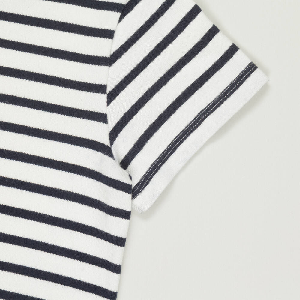 Petit Bateau-Preloved Girls Blue Breton Stripe Organic Dress (10 years) | Childrensalon Outlet