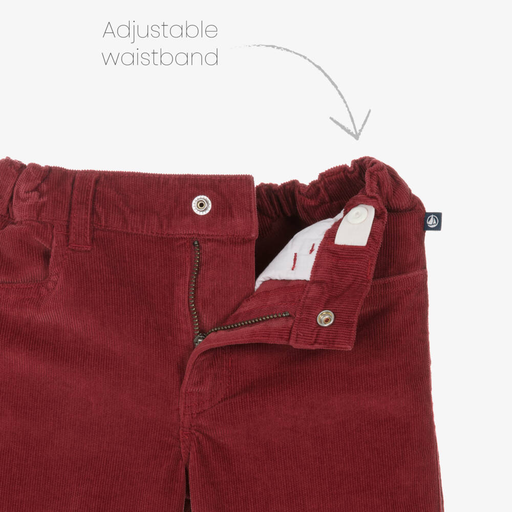 Petit Bateau-Red Cord Trousers | Childrensalon Outlet