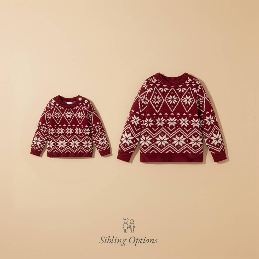 Petit Bateau-Red Knitted Christmas Sweater | Childrensalon Outlet