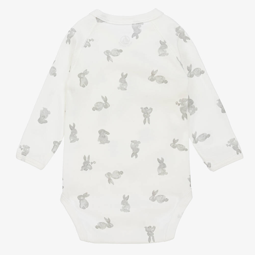 Petit Bateau-White Cotton Bodyvests (3 Pack) | Childrensalon Outlet