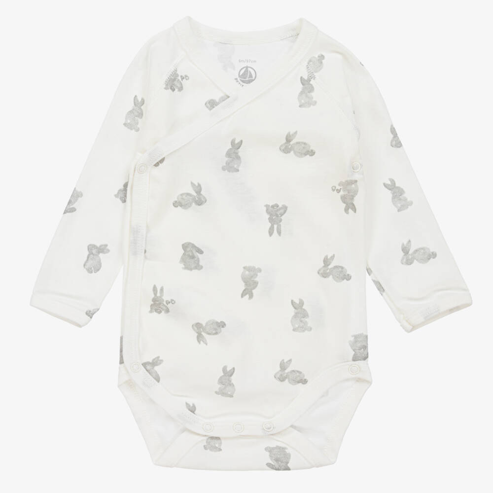 Petit Bateau-White Cotton Bodyvests (3 Pack) | Childrensalon Outlet