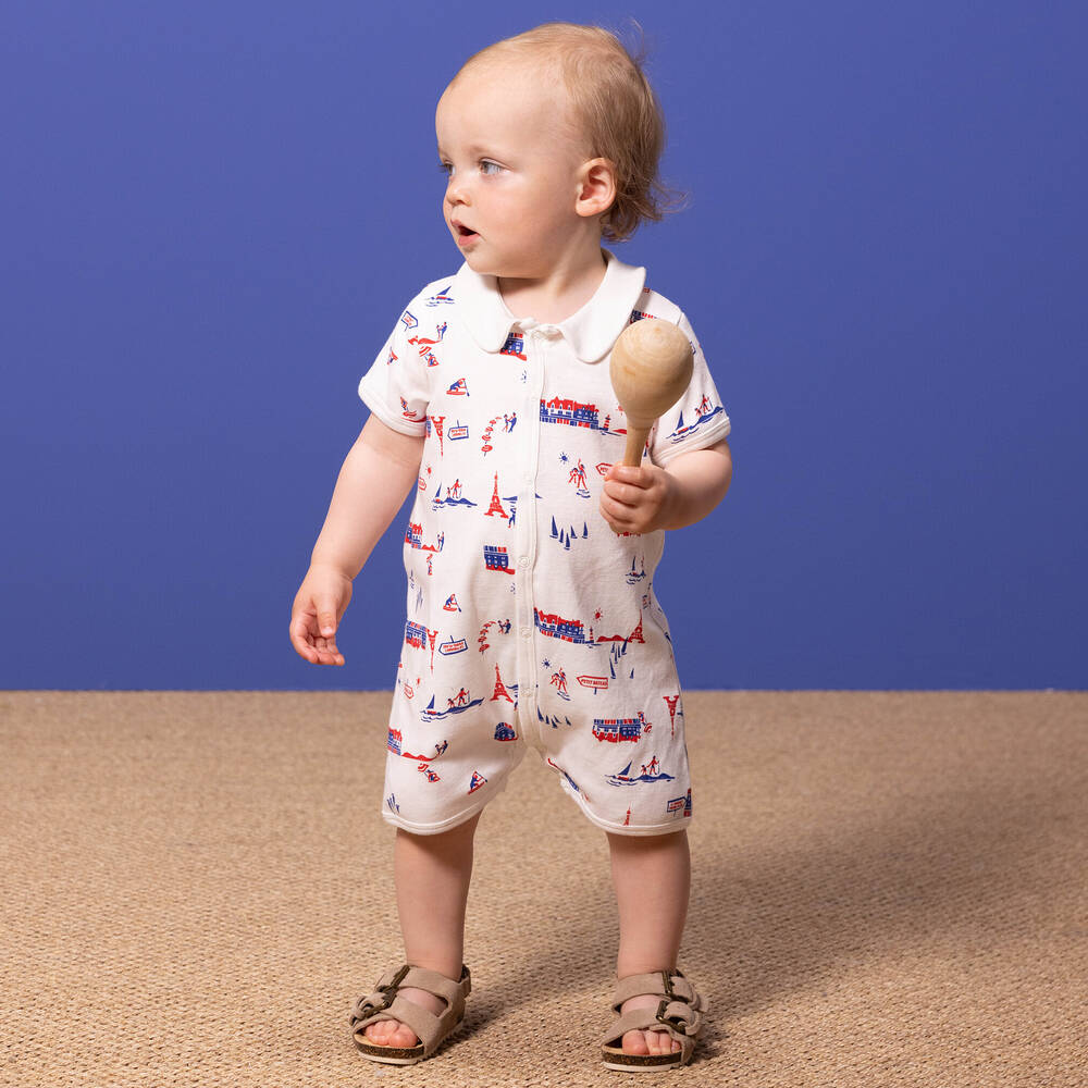 Barboteuse bébé sales fille petit bateau