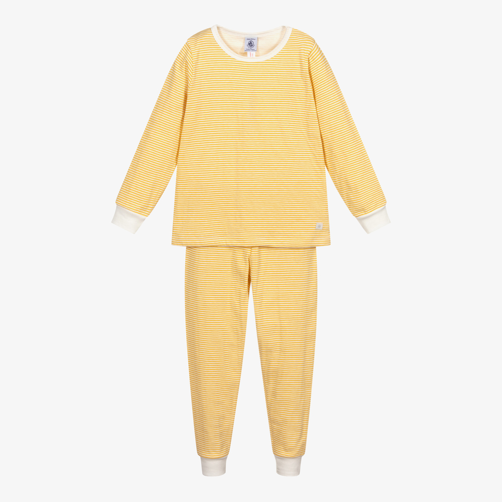 Petit Bateau - Gelber Biobaumwoll-Schlafanzug | Childrensalon