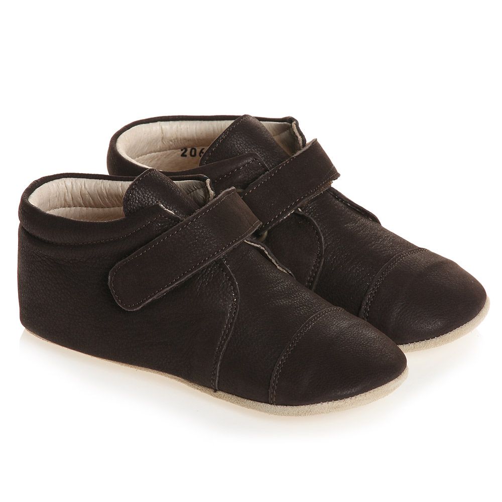 Petit Nord Brown Leather Slipper Shoes