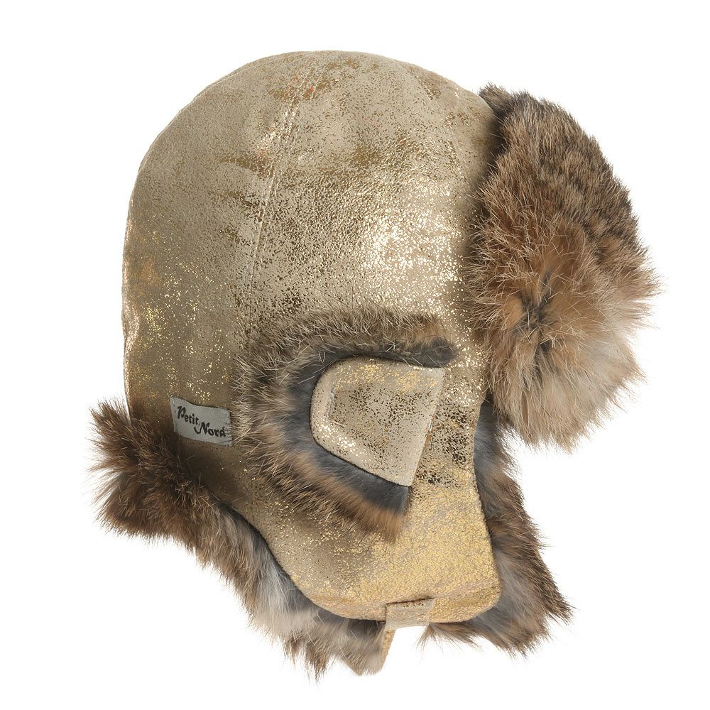 Petit Nord-قبعة جلد وفراء لون ذهبي | Childrensalon Outlet