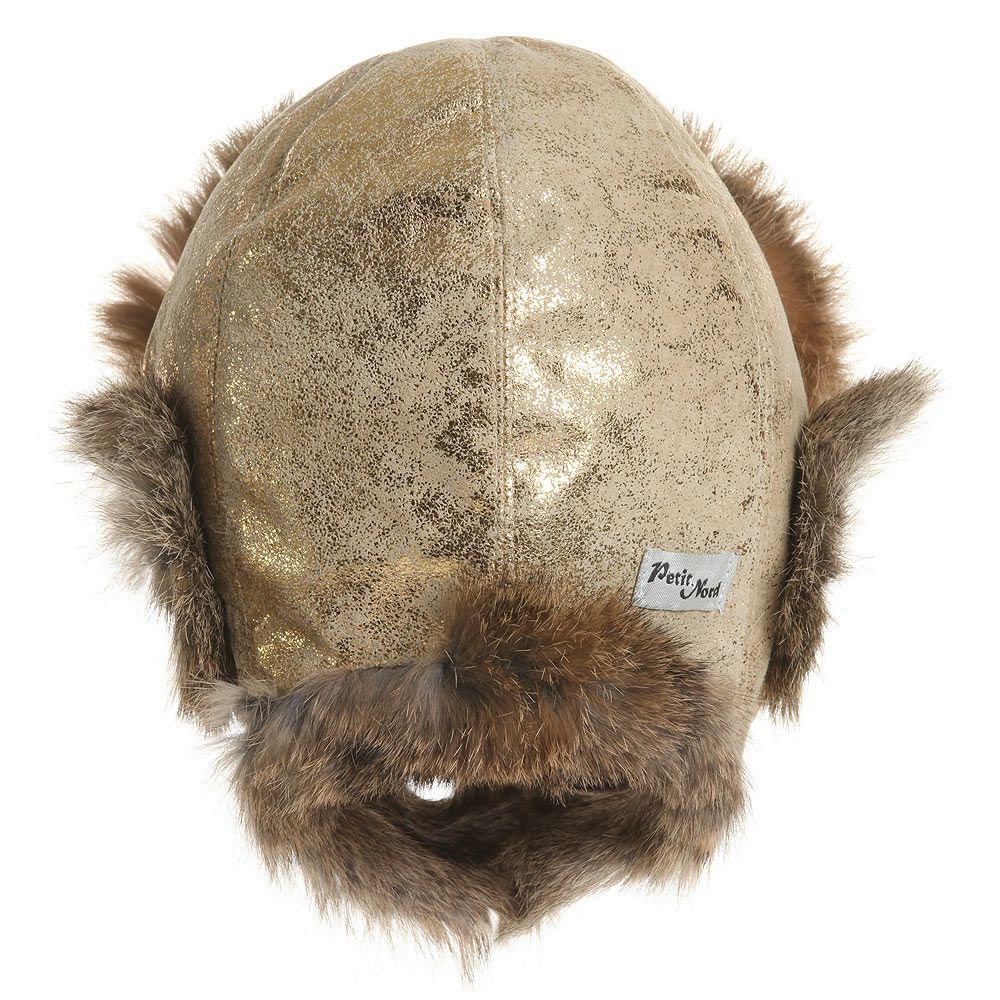 Petit Nord-قبعة جلد وفراء لون ذهبي | Childrensalon Outlet
