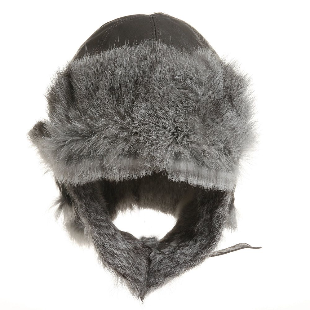 بتي نورد-قبعة جلد وفراء لون رمادي | Childrensalon Outlet