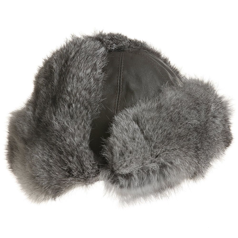 بتي نورد-قبعة جلد وفراء لون رمادي | Childrensalon Outlet