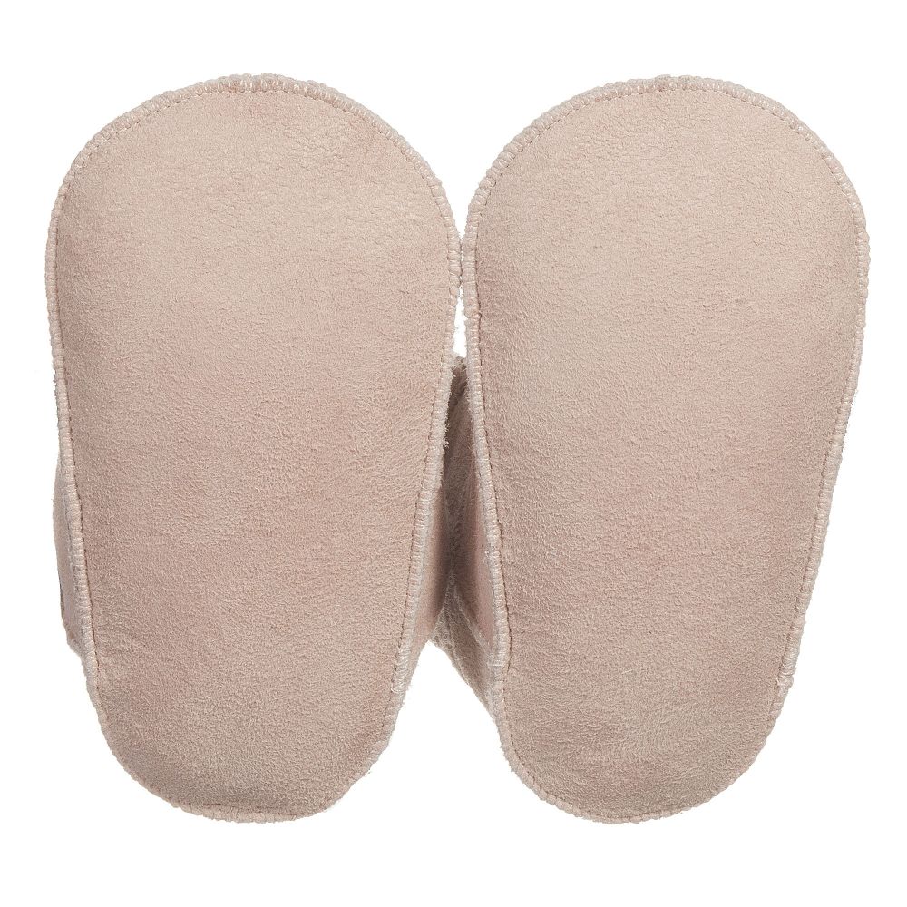 Petit Nord-Pink Sheepskin Pre-Walker Baby Boots | Childrensalon Outlet