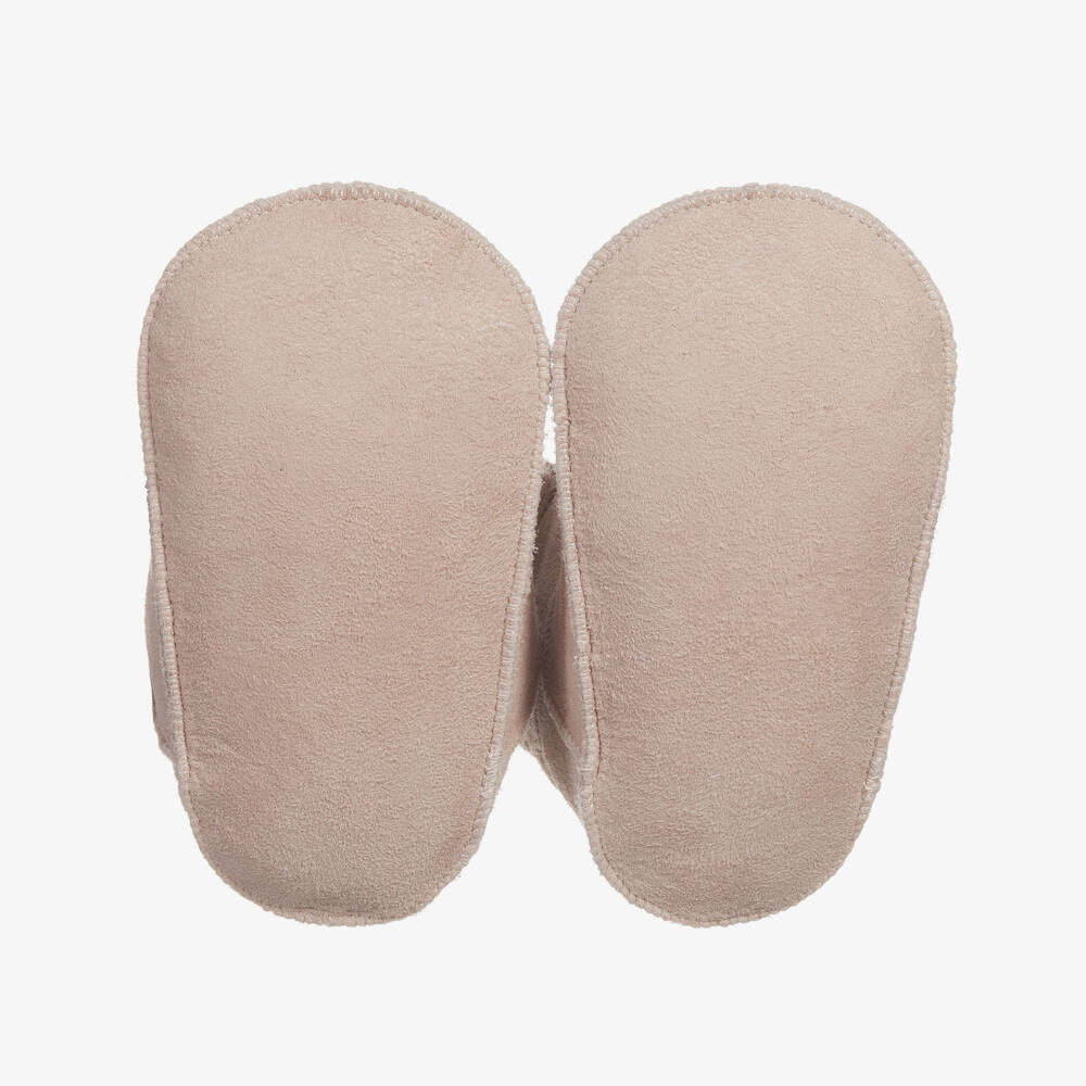 Petit Nord-Pink Sheepskin Pre-Walker Baby Boots | Childrensalon Outlet