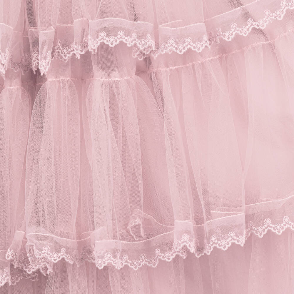 Petite Amalie-Girls Ankle-Length Pink Tulle Gown | Childrensalon Outlet