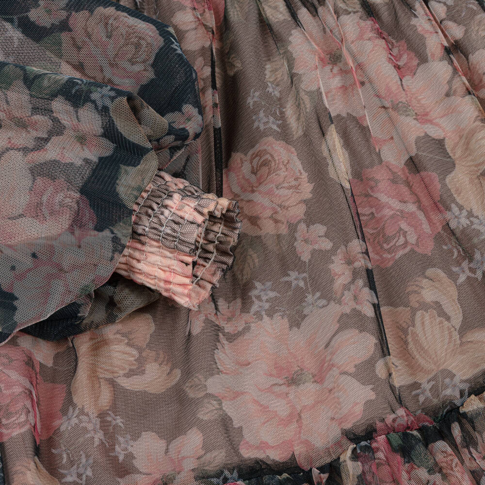 Petite Amalie-Элегантное черное и розовое шифоновое платье для девочек | Childrensalon Outlet