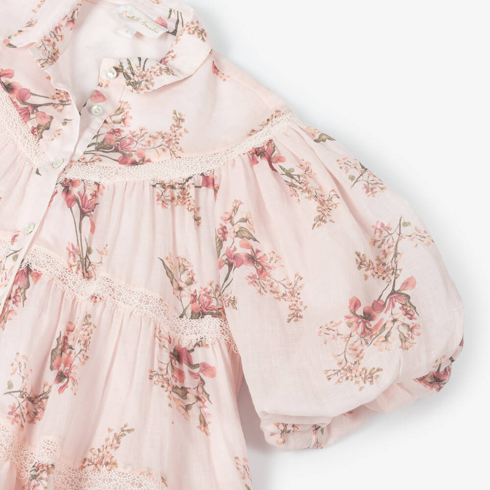 Petite Amalie-فستان كتان وردي للبنات | Childrensalon Outlet