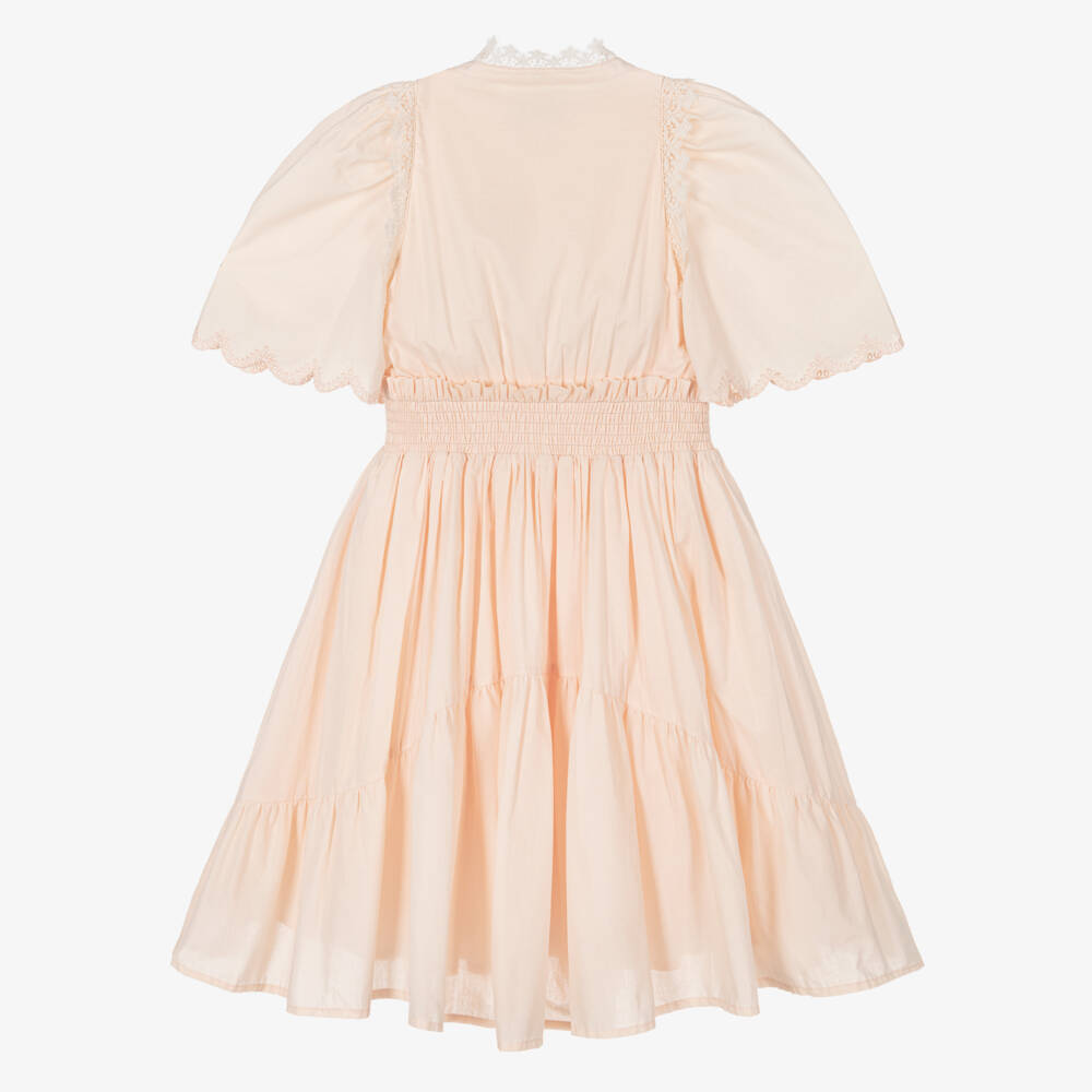 Petite Amalie-فستان دانتيل وقطن وردي للبنات | Childrensalon Outlet