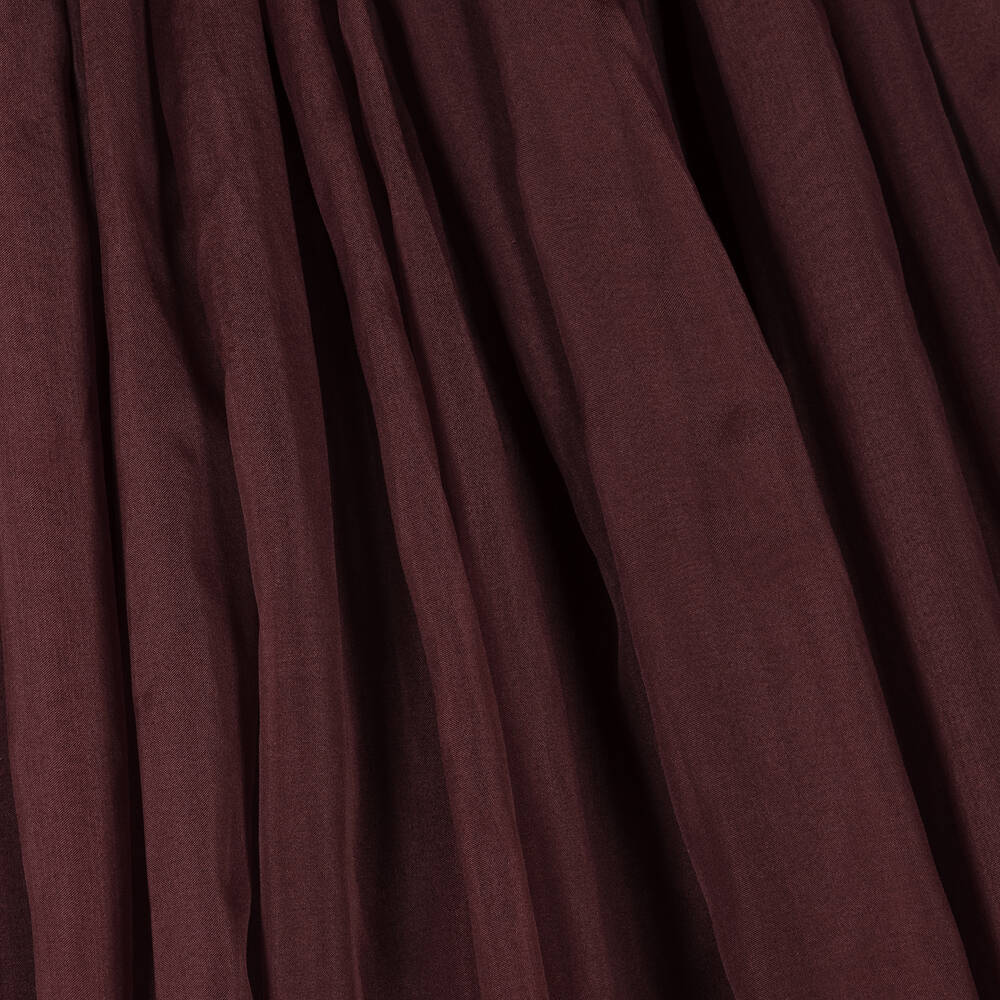 Petite Amalie-Girls Burgundy Red Silk Organza Dress | Childrensalon Outlet
