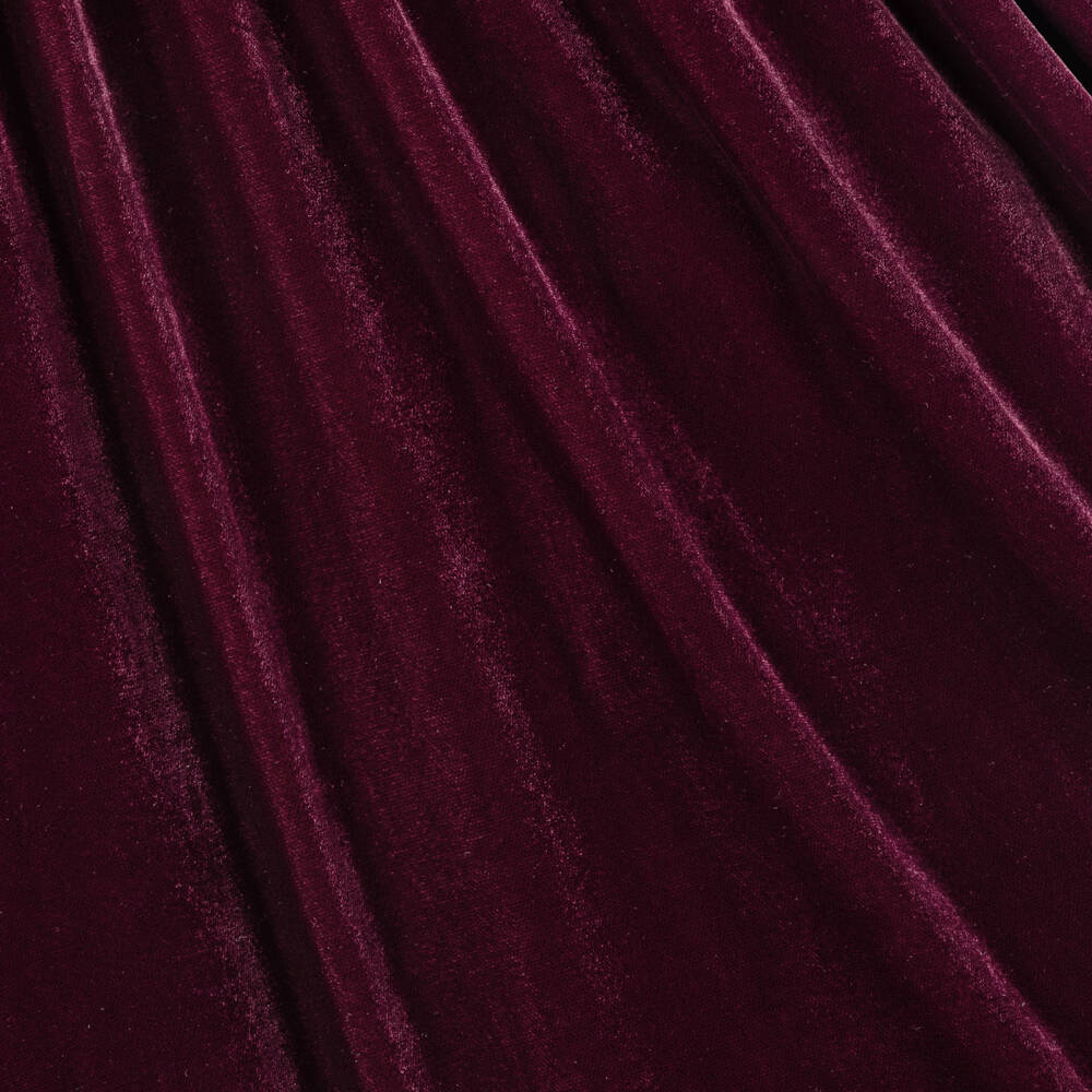Petite Amalie-Girls Burgundy Velvet Puff Dress | Childrensalon Outlet