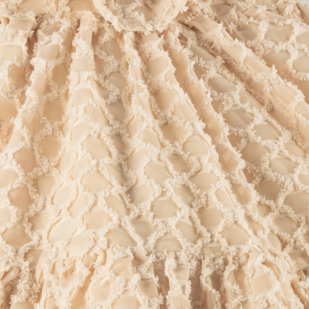 Petite Amalie-Girls Cream Textured Organza Dress | Childrensalon Outlet