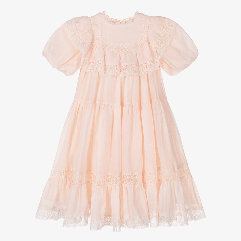 Petite Amalie-Нежное кружевное платье из хлопка для девочек | Childrensalon Outlet