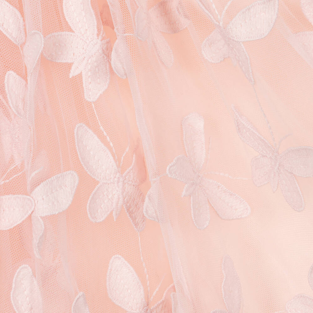 Petite Amalie-Girls Dreamy Pink Voile Frock | Childrensalon Outlet