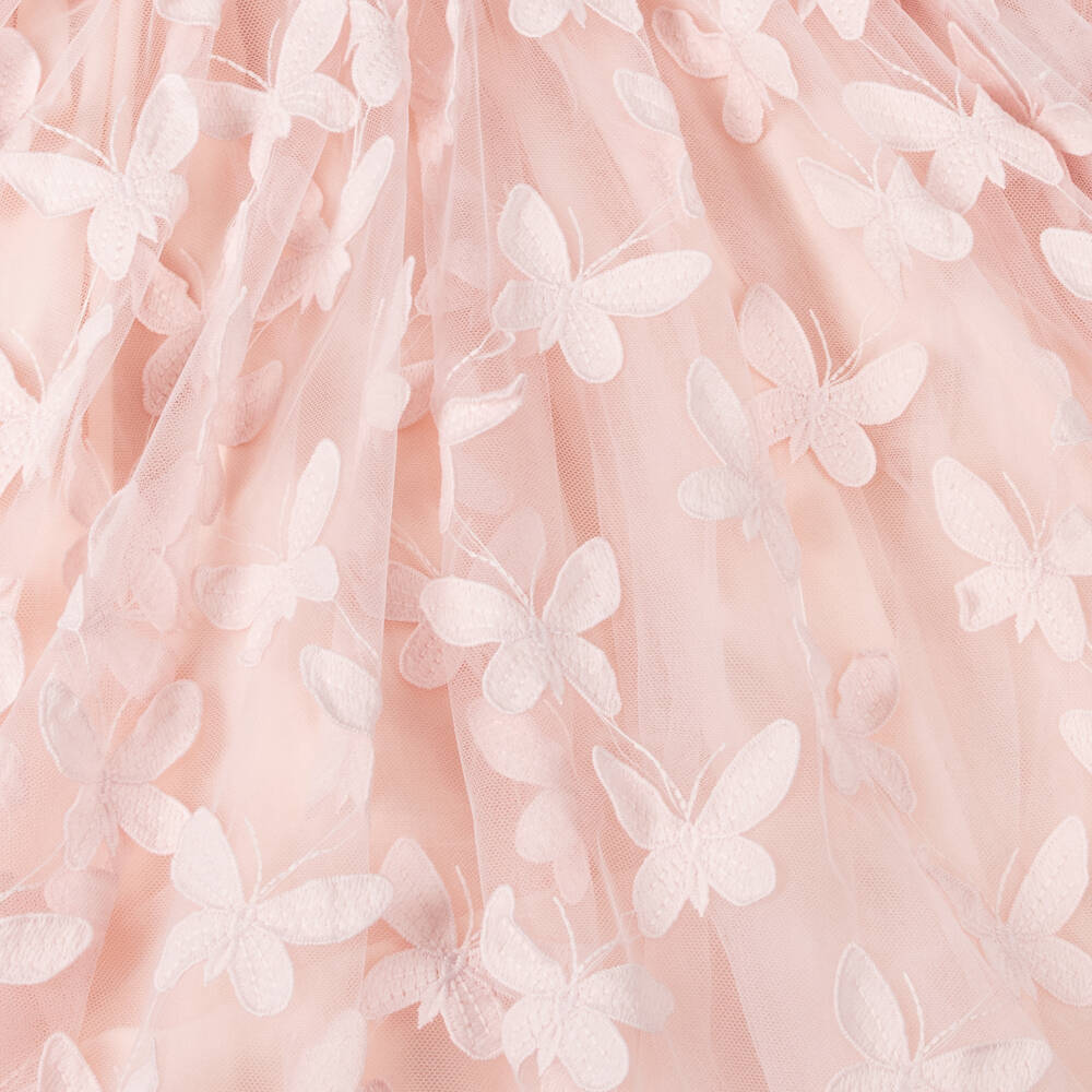 Petite Amalie-Girls Dreamy Pink Voile Frock | Childrensalon Outlet