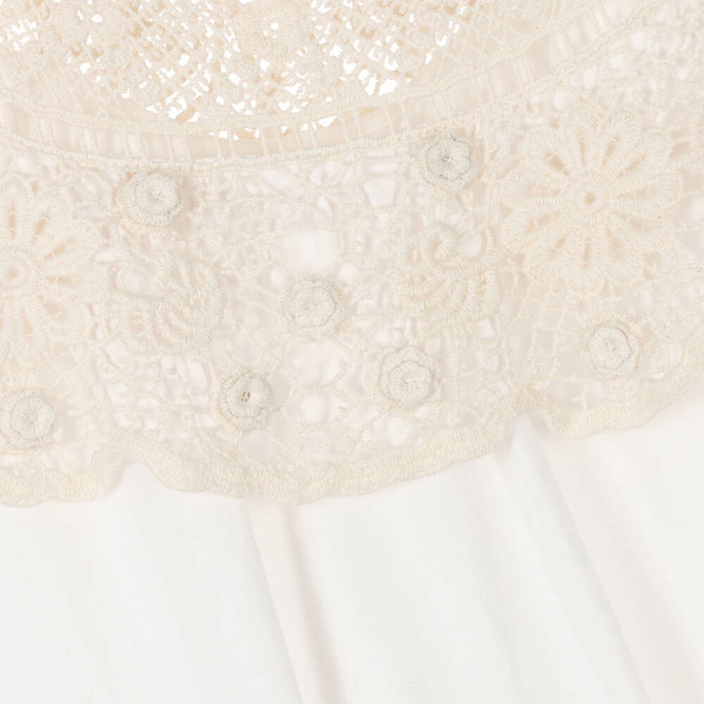Petite Amalie-Girls Elegant Ivory Lace Dress | Childrensalon Outlet