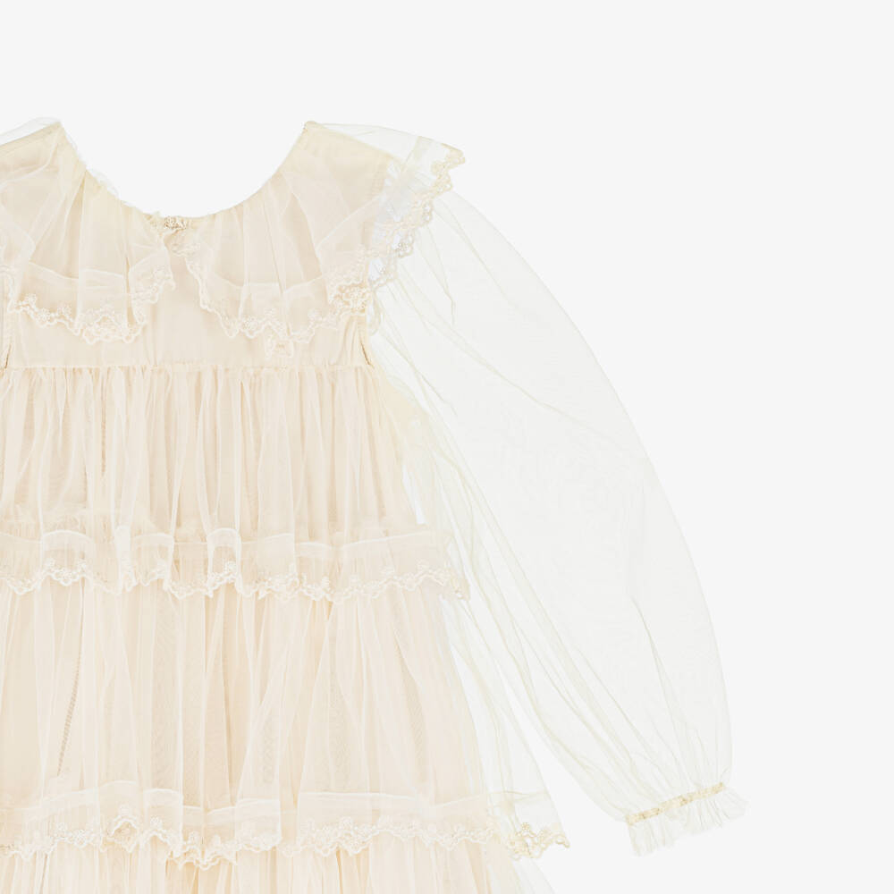 Petite Amalie-Girls Ivory Tulle Gown | Childrensalon Outlet