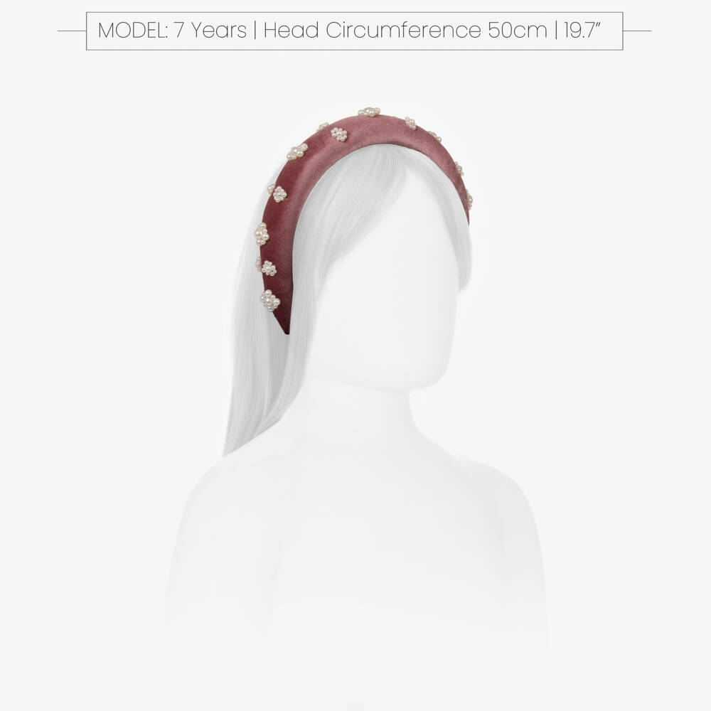 Petite Amalie-Girls Mauve Velvet Headband | Childrensalon Outlet