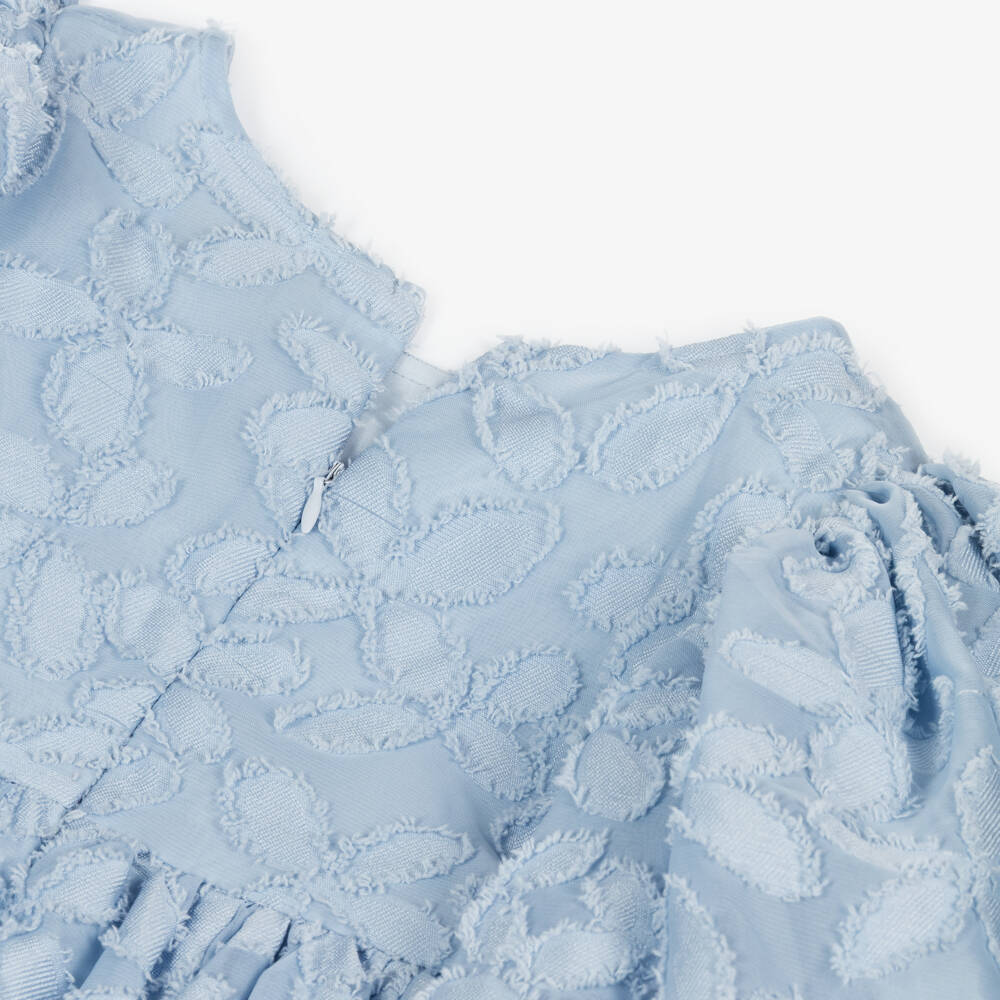 Petite Amalie-فستان أزرق فاتح بنقشة مميزة للبنات | Childrensalon Outlet