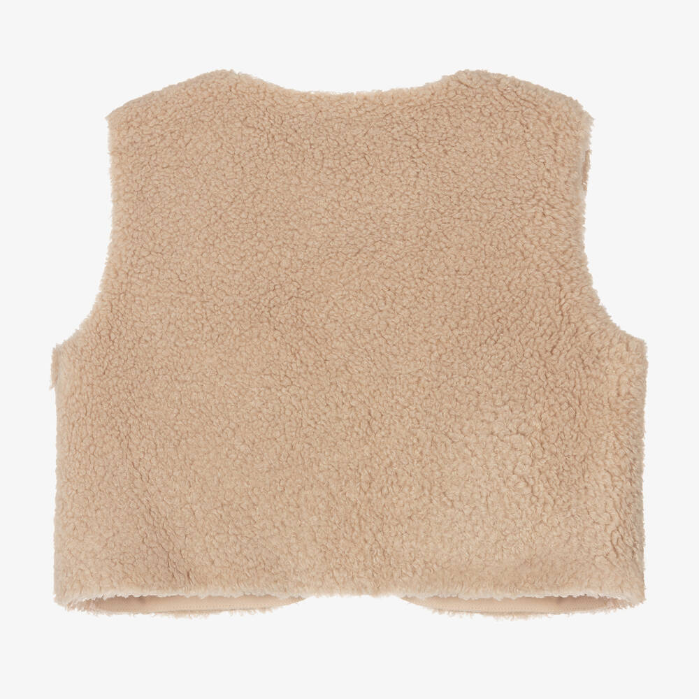 Petite Amalie-Girls Pink Embroidered Floral Gilet | Childrensalon Outlet