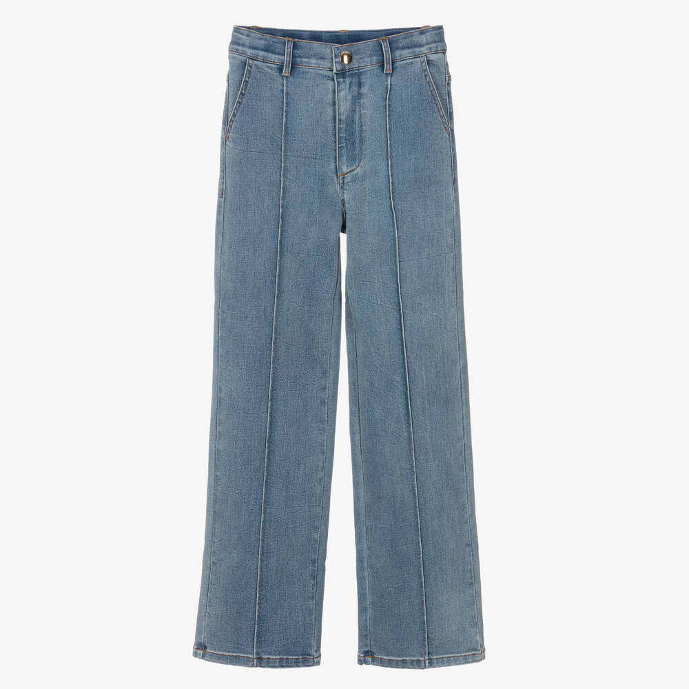 Petite Amalie - Hellblaue Teen Jeans mit Biesen | Childrensalon