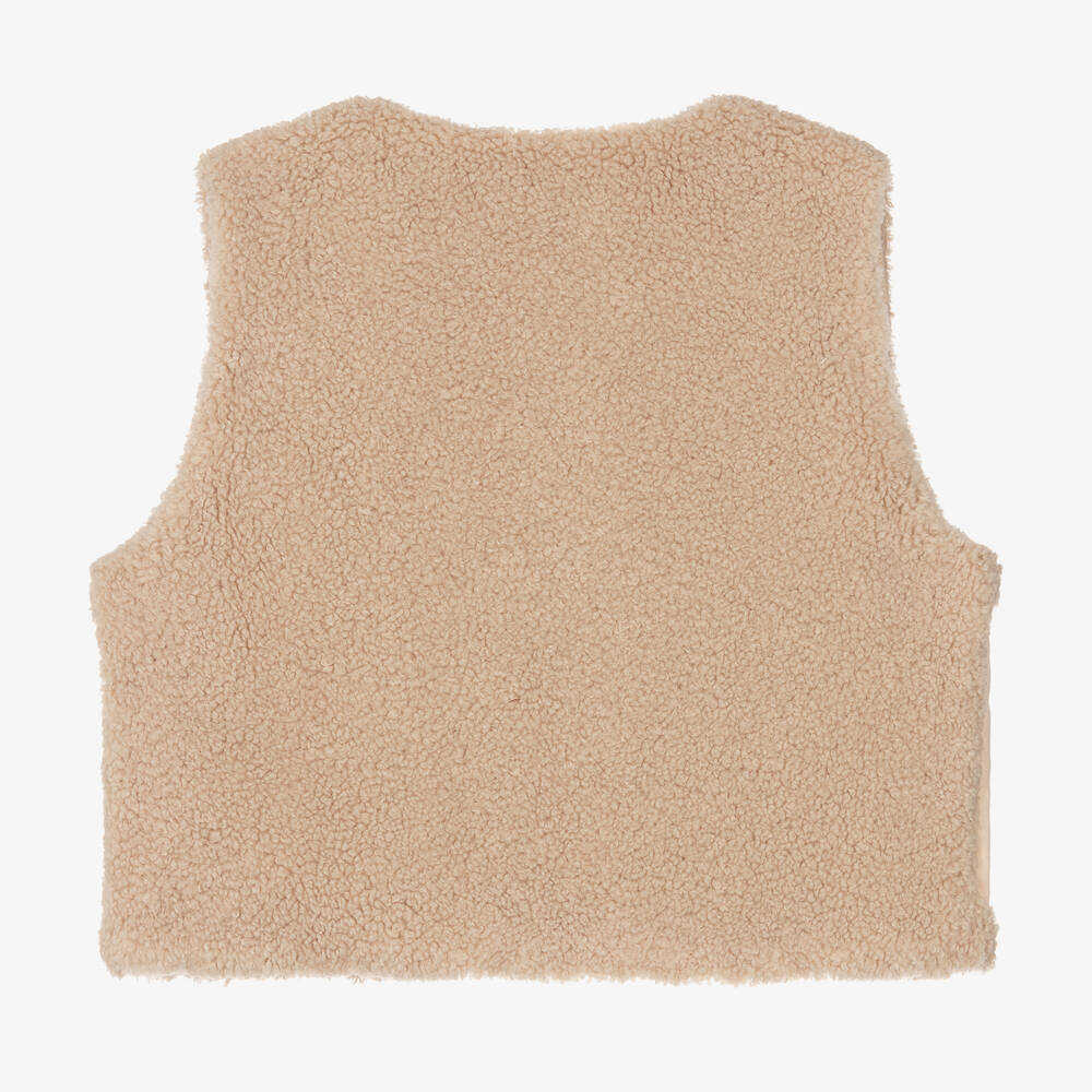 Petite Amalie Gilet rose brode ado fille