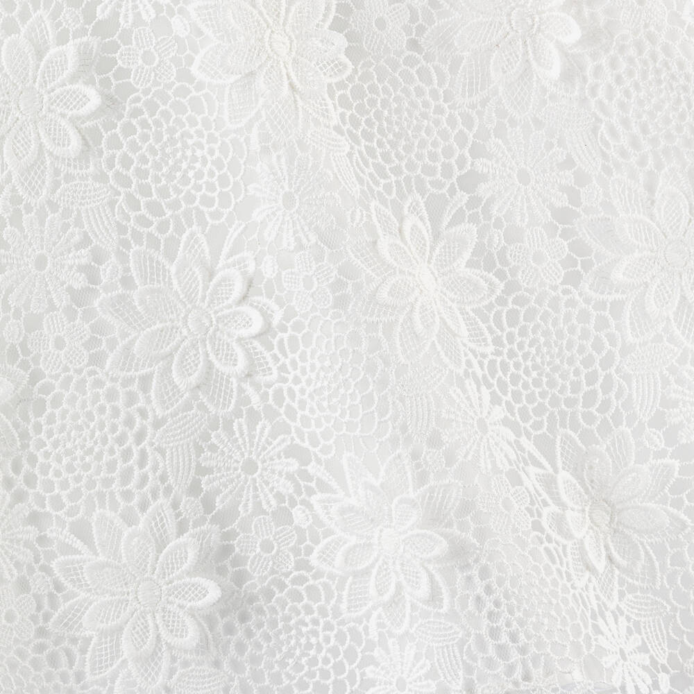 Petite Amalie-Teen Girls White Guipure Lace Flutter Dress | Childrensalon Outlet