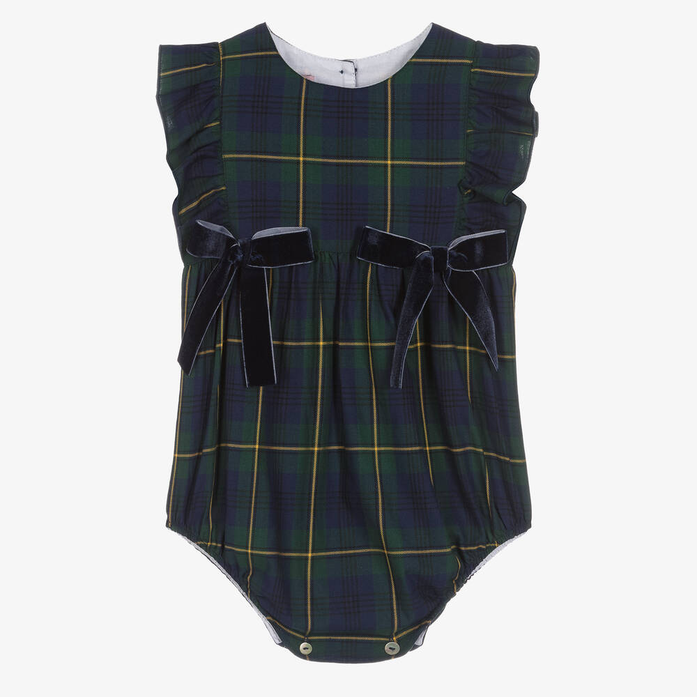 Phi Clothing - Baby Girls Blue Tartan Shortie | Childrensalon