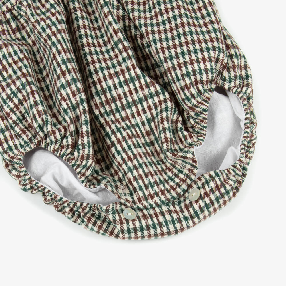 Phi Clothing-Baby Girls Brown Checked Shortie | Childrensalon Outlet