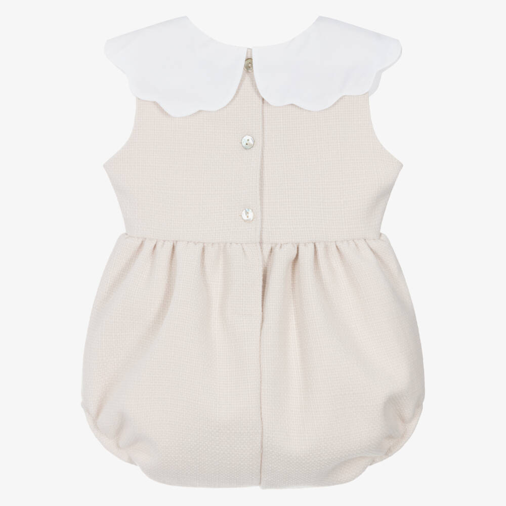 Phi Clothing-Baby Girls Ivory Tweed Shortie with Scalloped Collar | Childrensalon Outlet