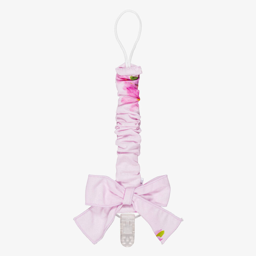 Phi Clothing-Baby Girls Lilac Purple Dummy Clip with Floral Print | Childrensalon Outlet