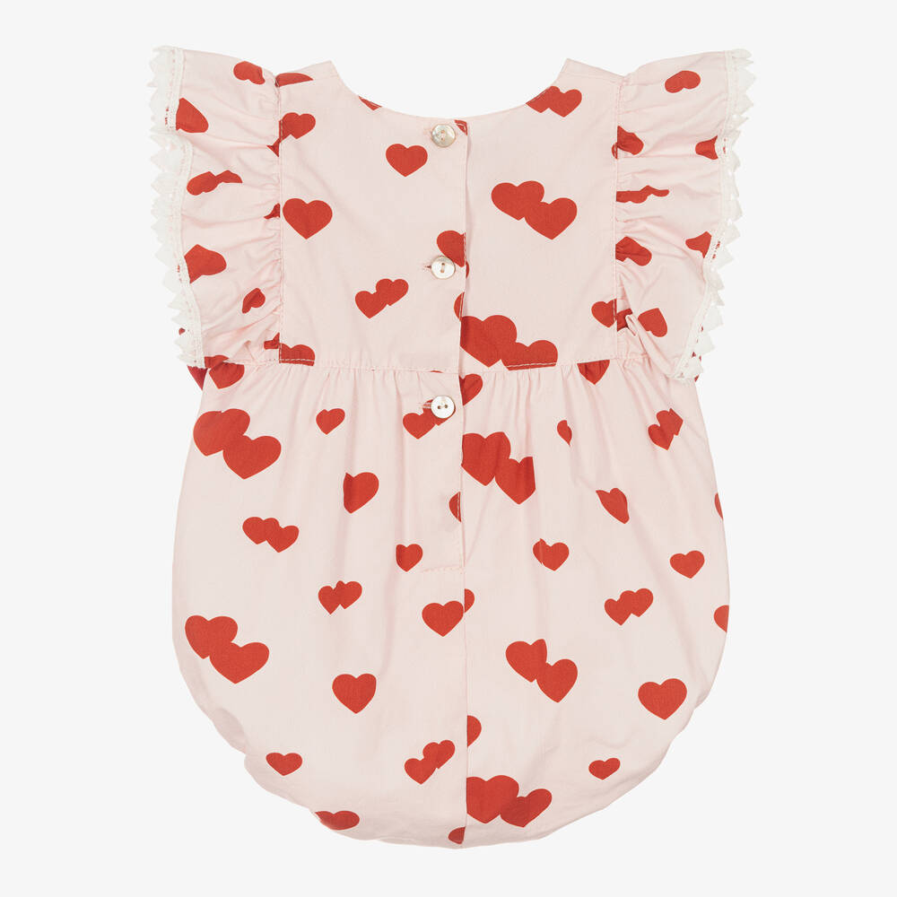 Phi Clothing-تبّان قطن بوبلين لون زهري وأحمر للمولودات | Childrensalon Outlet