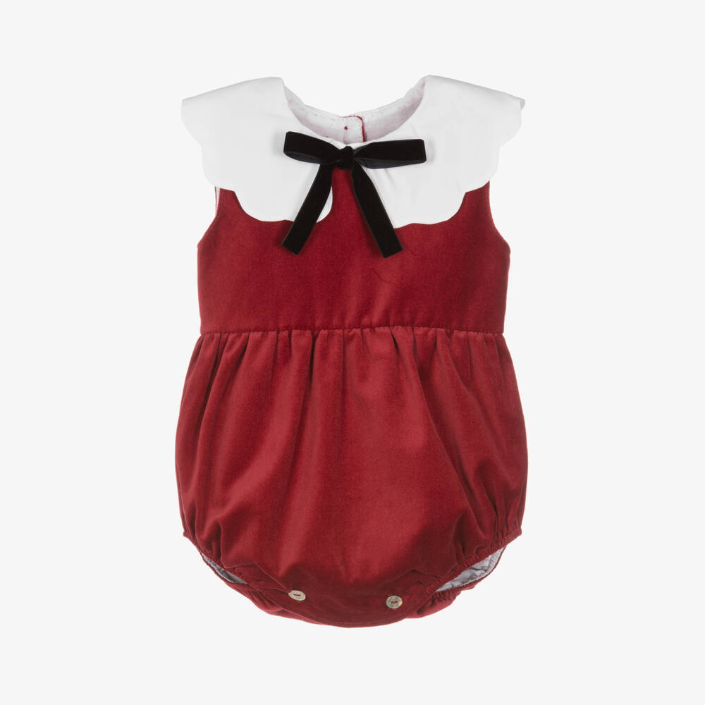 Phi Clothing-Baby Girls Red Velvet Shortie | Childrensalon Outlet