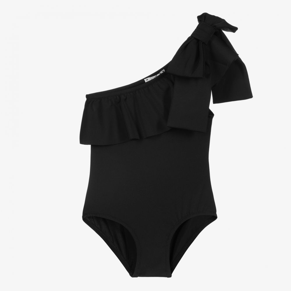 Phi Clothing - Schwarzer, einschultriger Badeanzug | Childrensalon
