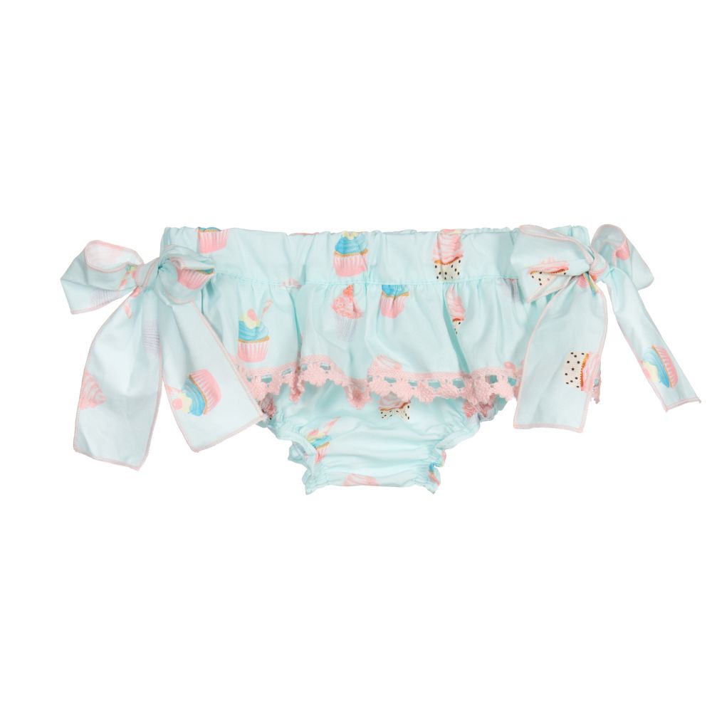 Phi Clothing - Culotte à volants bleue Cupcakes | Childrensalon