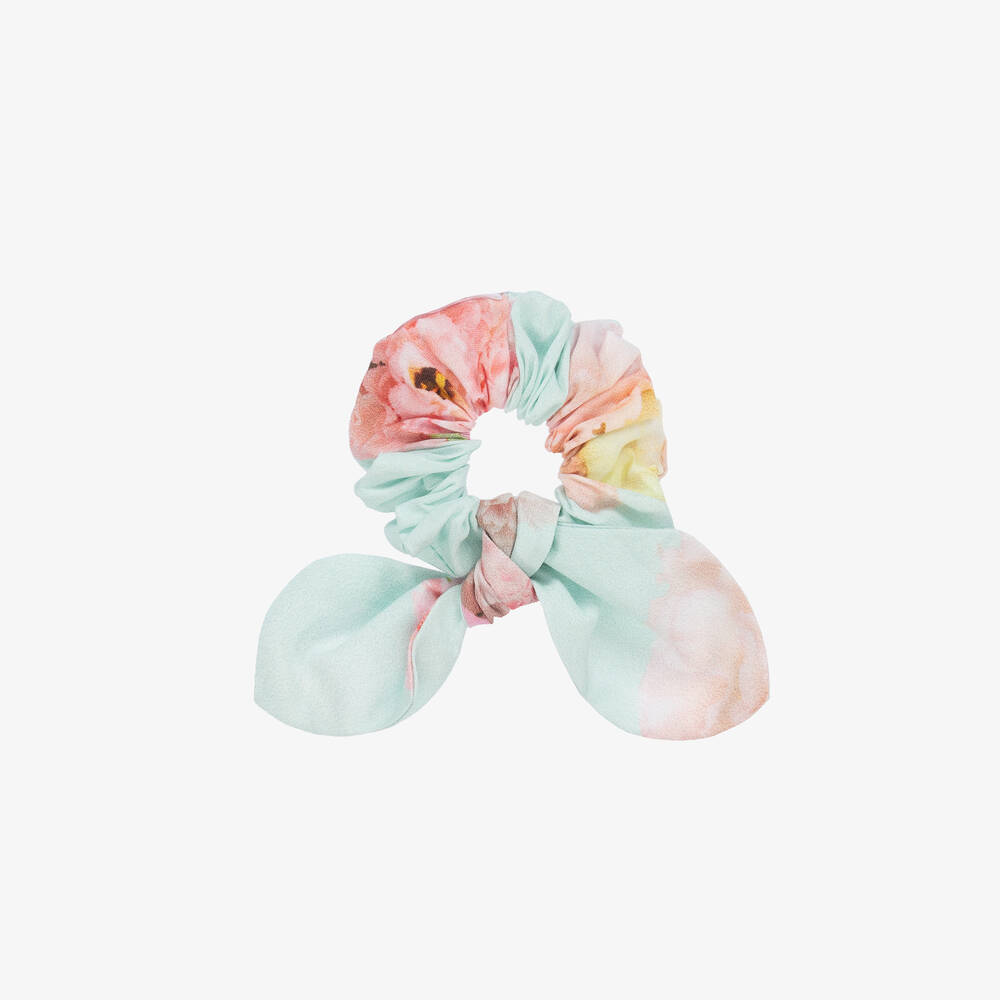 Phi Clothing- Blue Floral Print Cotton Scrunchie | Childrensalon Outlet